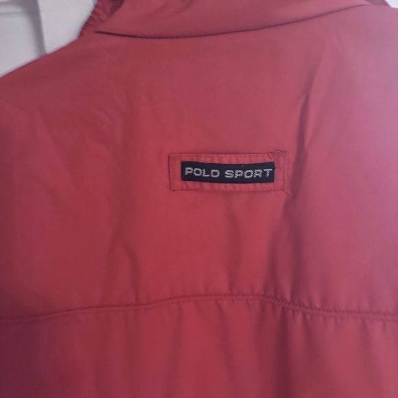 Polo Ralph Lauren Sport Vintage Woman’s Jacket Zip Up Orange Mesh Lining Size L - Picture 4 of 14